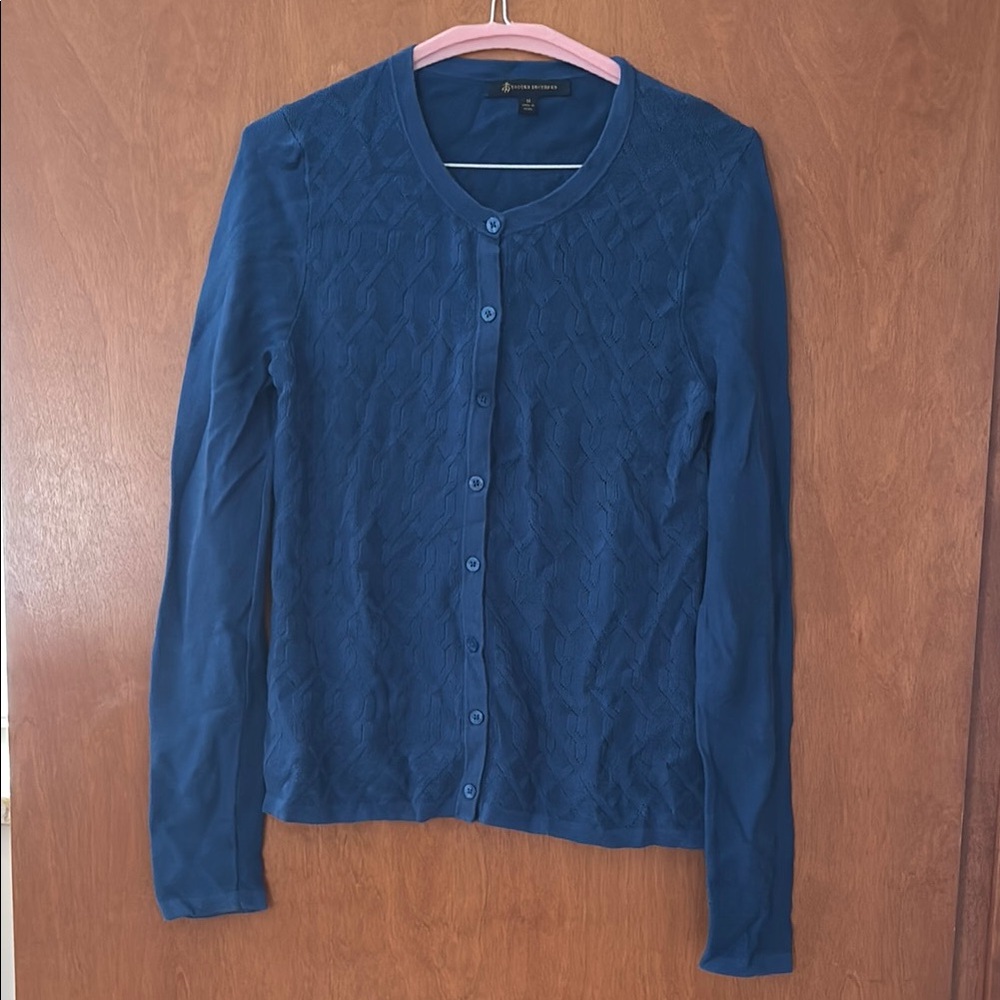 Brooks Brothers Blue Cardigan Sweater